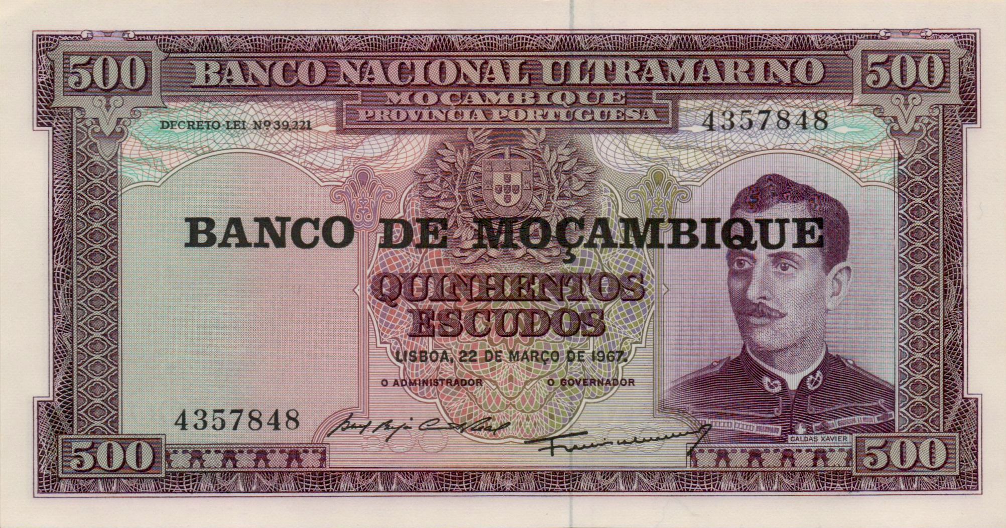 Mozambique 500 1976 UNC P-118